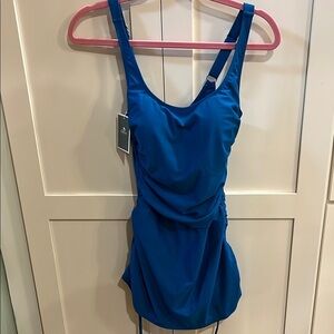 EoMENIE Blue One-Piece Swimsuit NWT